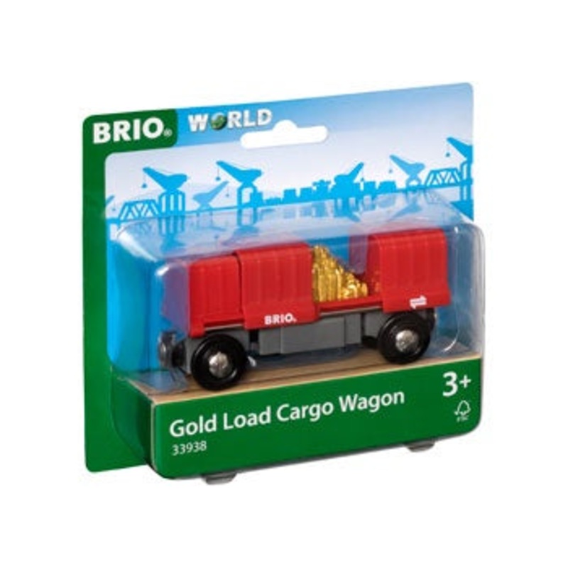BRIO Vehicle – Gold Load Cargo Wagon 2 pieces