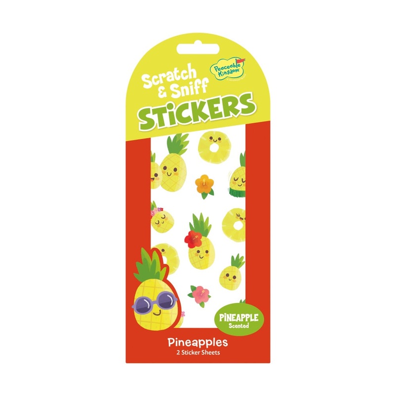 Mini Sticker Scratch and Sniff  Pineapple