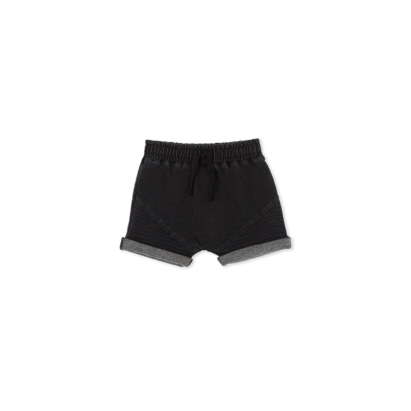 BABY STITCH SHORT – WASHED BLACK