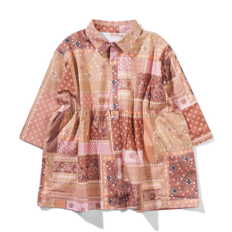 BELIEVER DRESS PATCHWORK PAISLEY