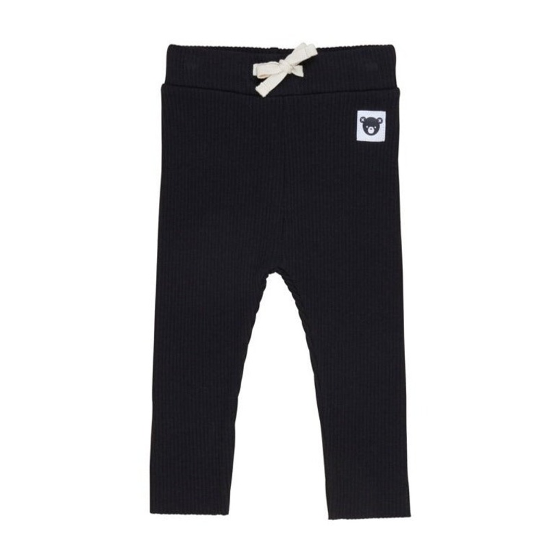 BLACK RIB LEGGINGS