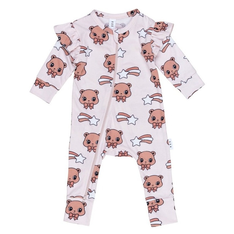 CHIPMUNK FRILL ZIP ROMPER