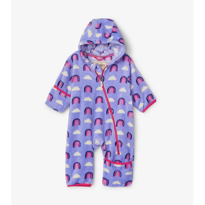 Happy Rainbows Fuzzy Fleece Baby Bundler