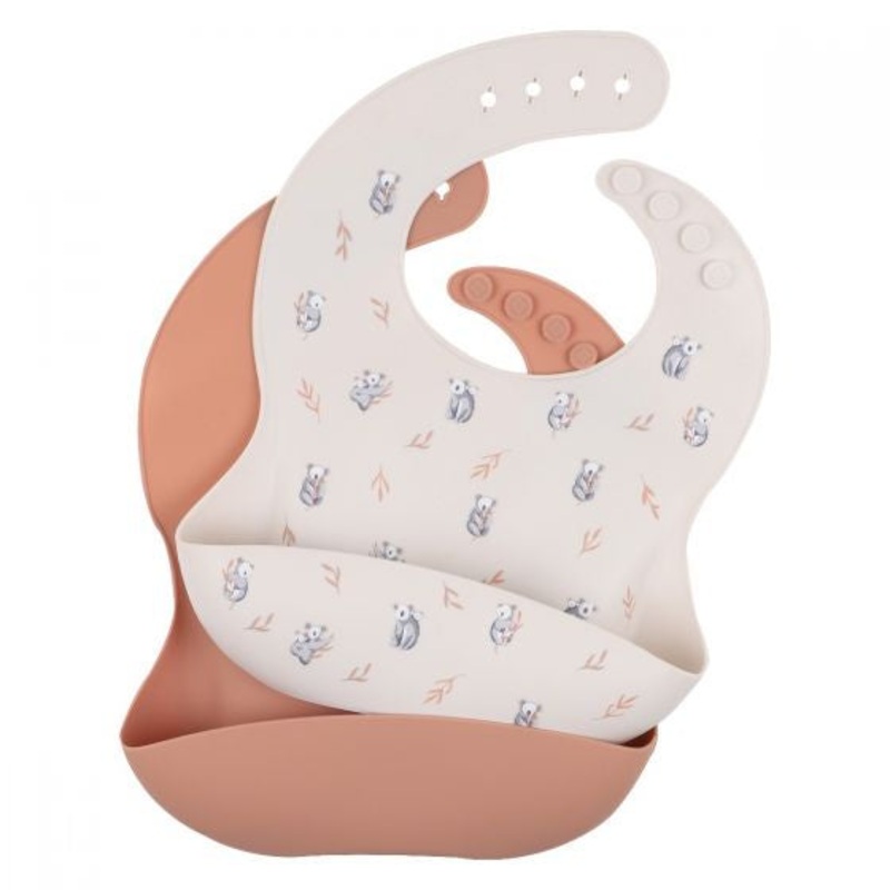 KOALA BRICK SILICONE BIBS 2 PACK