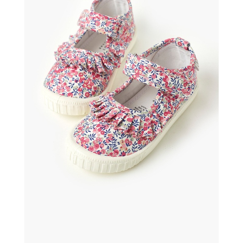 Liberty Mary Jane Frill Canvas – Wiltshire Bud Pink