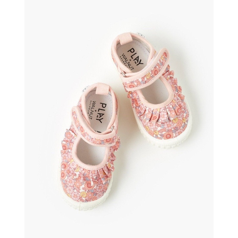 Play Mary Jane Frill Canvas – Happy Days Pink