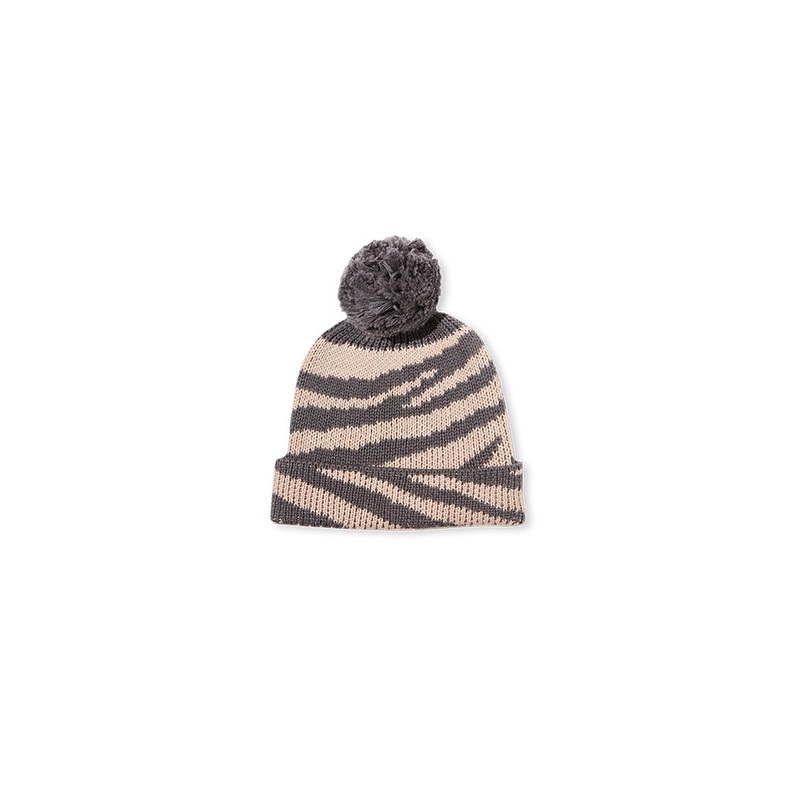BEANIE NATURAL/GREY