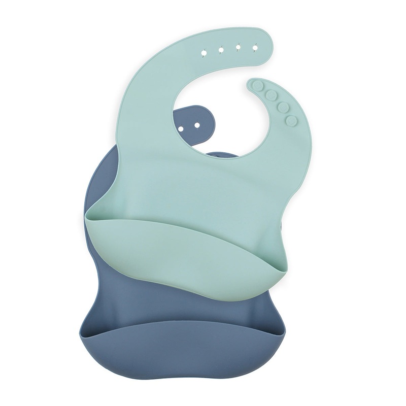 BLUE SHADES SILICONE BIBS 2 PACK