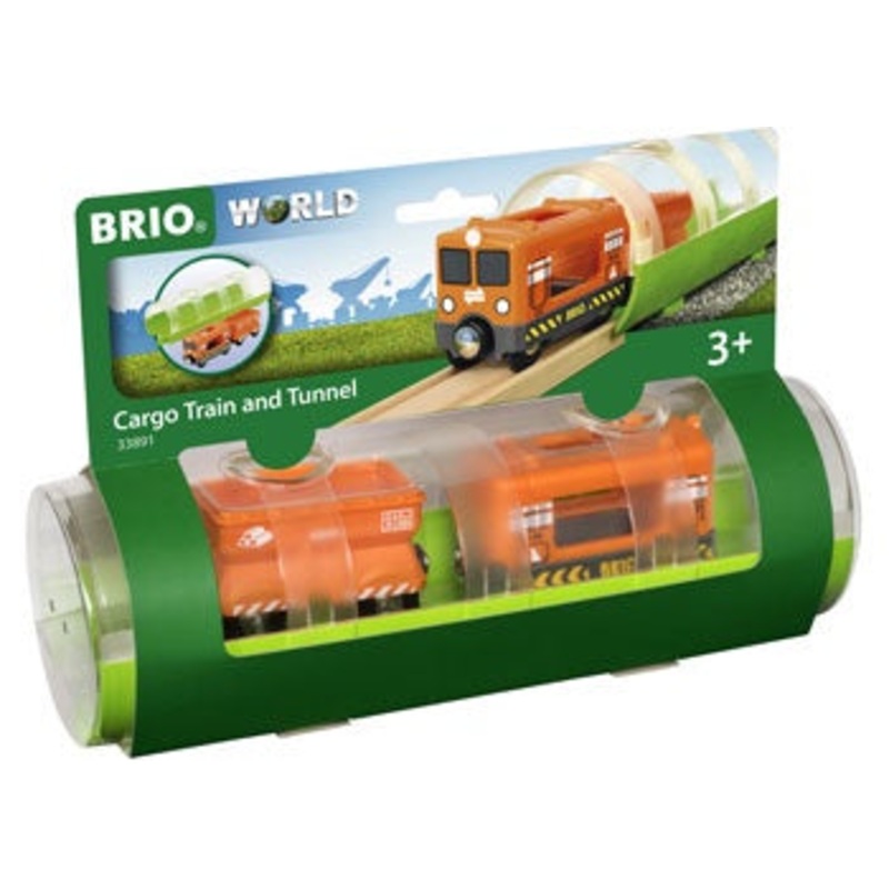 BRIO Train – Cargo Train and Tunnel, 3 pieces