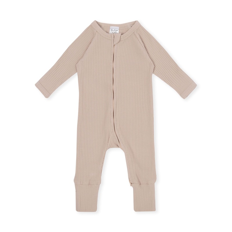 Ribbed Cream Romper