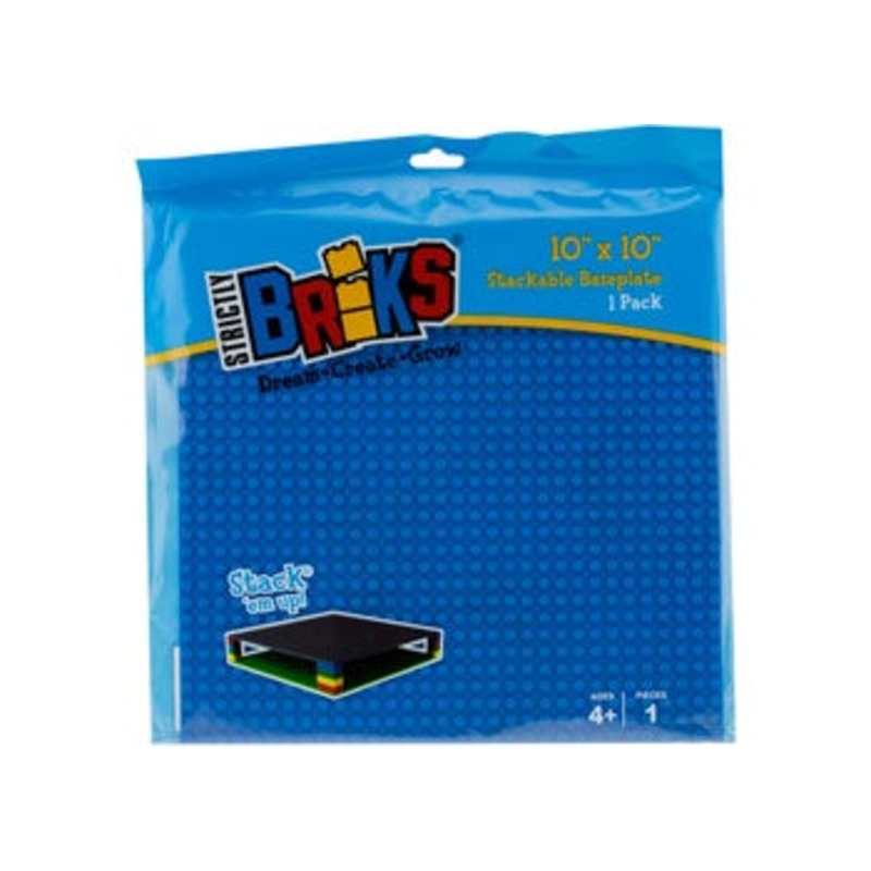 Strictly Briks – 10×10 Single Baseplate-Blue