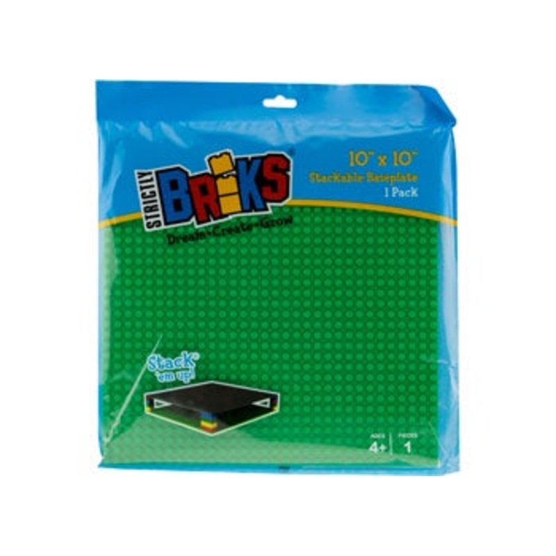 Strictly Briks – 10×10 Single Baseplate-Green