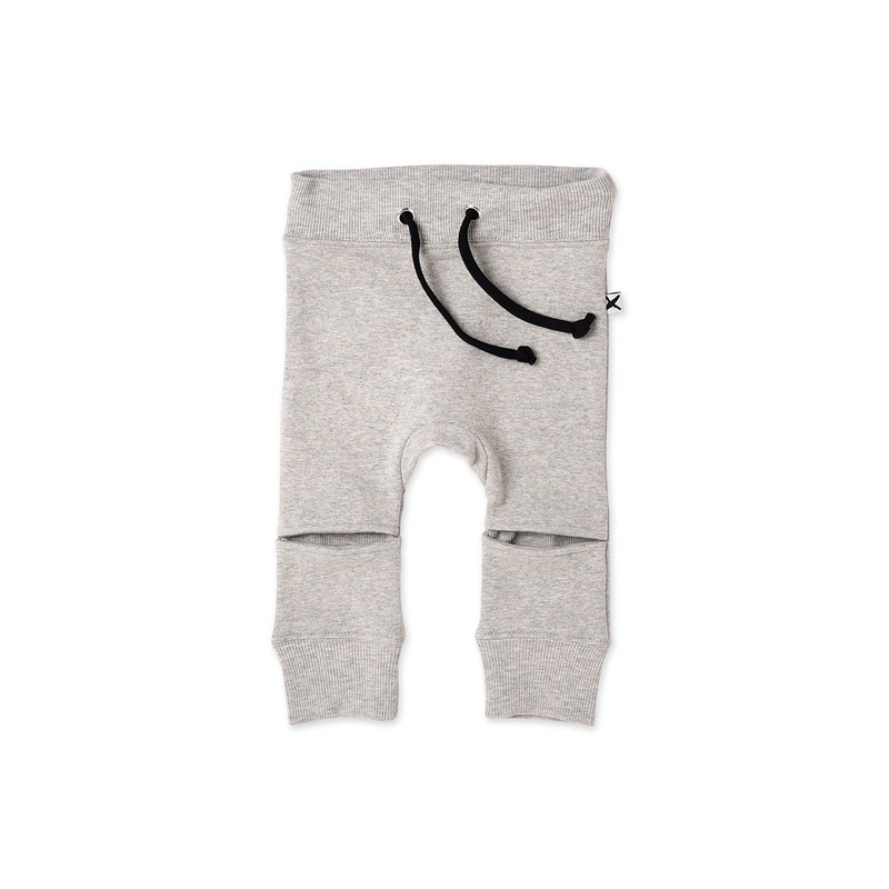 Furry Hidden Knee Trackies Grey Marle
