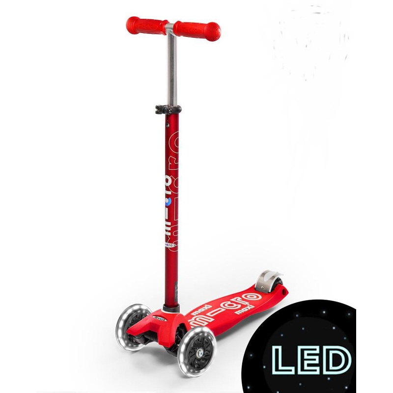 Maxi Micro Deluxe LED Scooter – Red