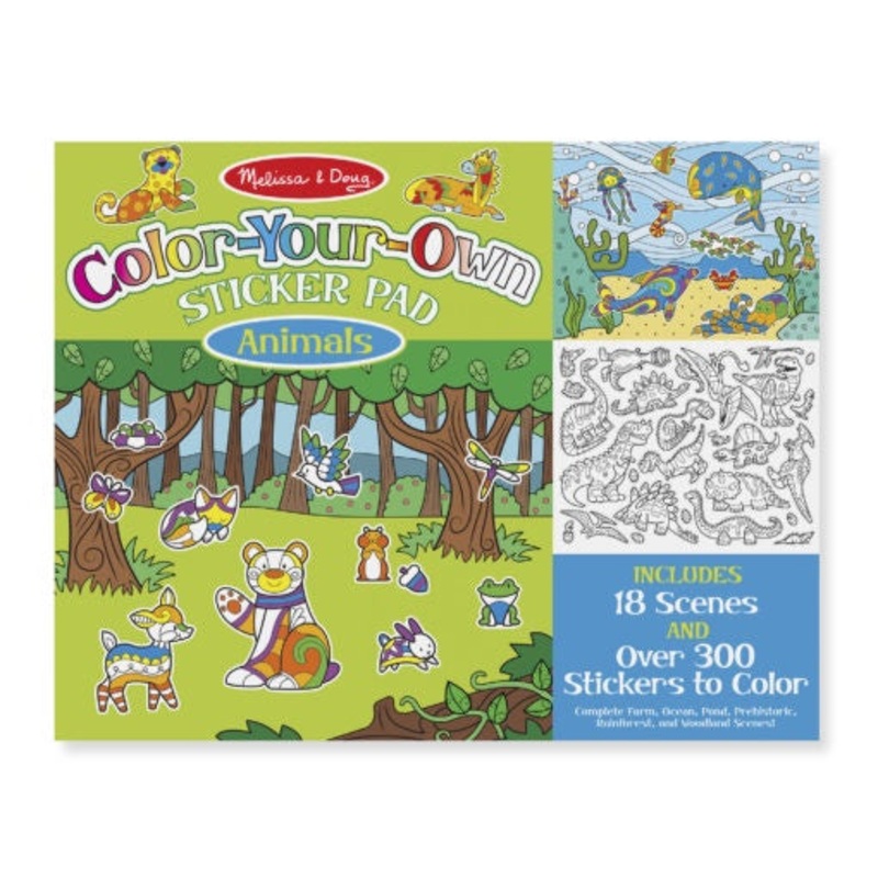 M&D – Colour-Your-Own Sticker Pad – Animals