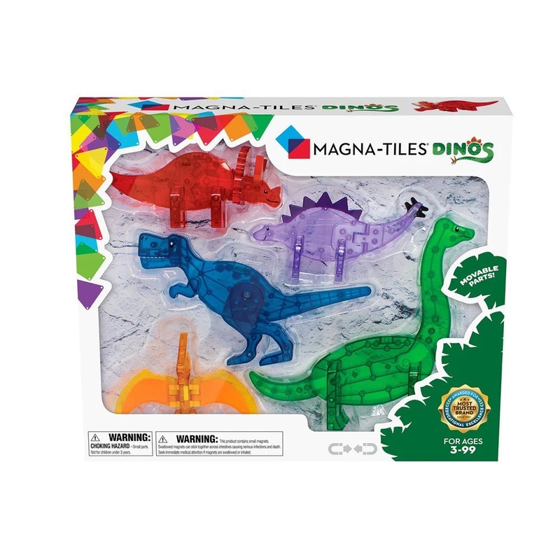 MAGNA-TILES – Dinos – 5 Piece Set