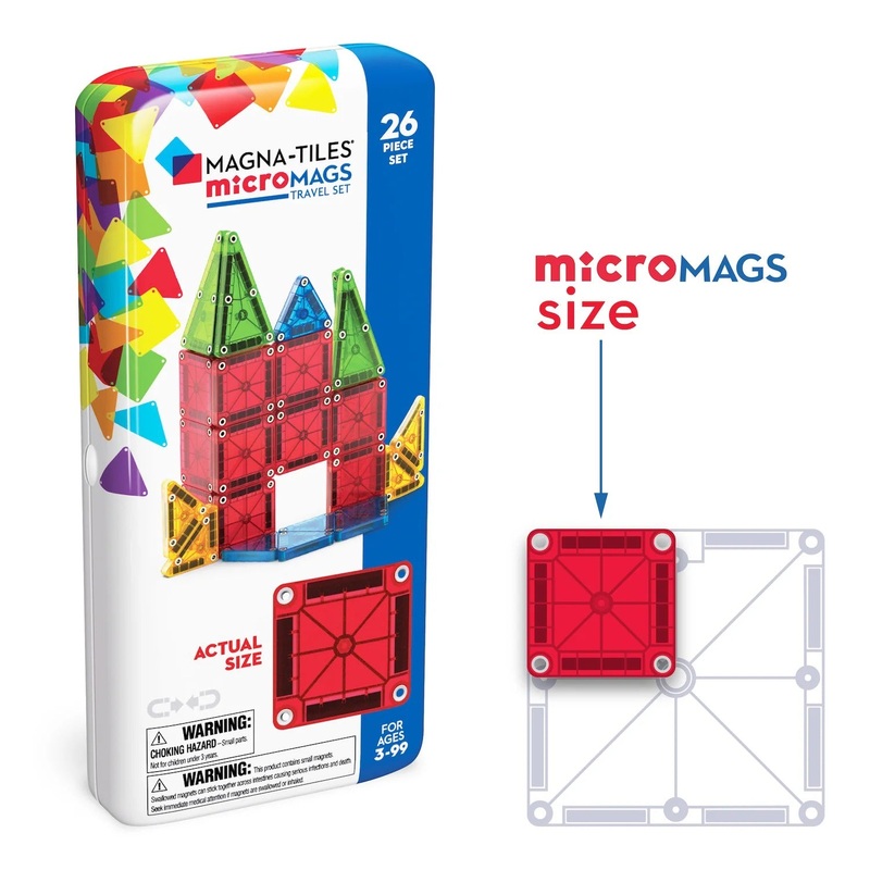 MAGNA-TILES – microMAGS Travel Set – 26 Piece Set