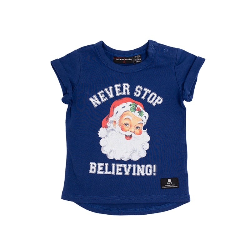 NEVER STOP BELIEVING BABY TSHIRT