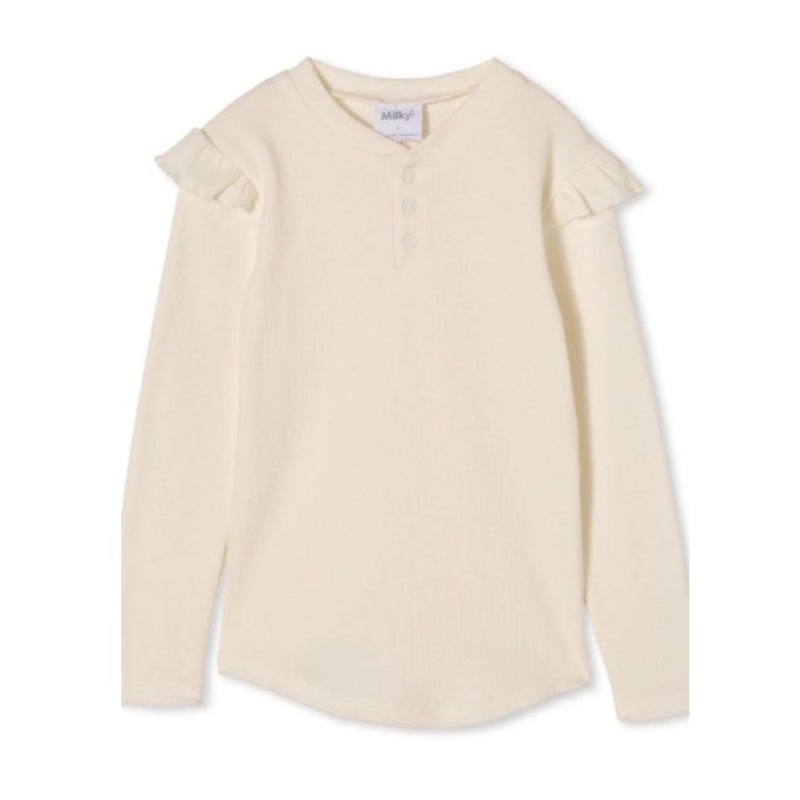 OFF WHITE RIB HENLEY