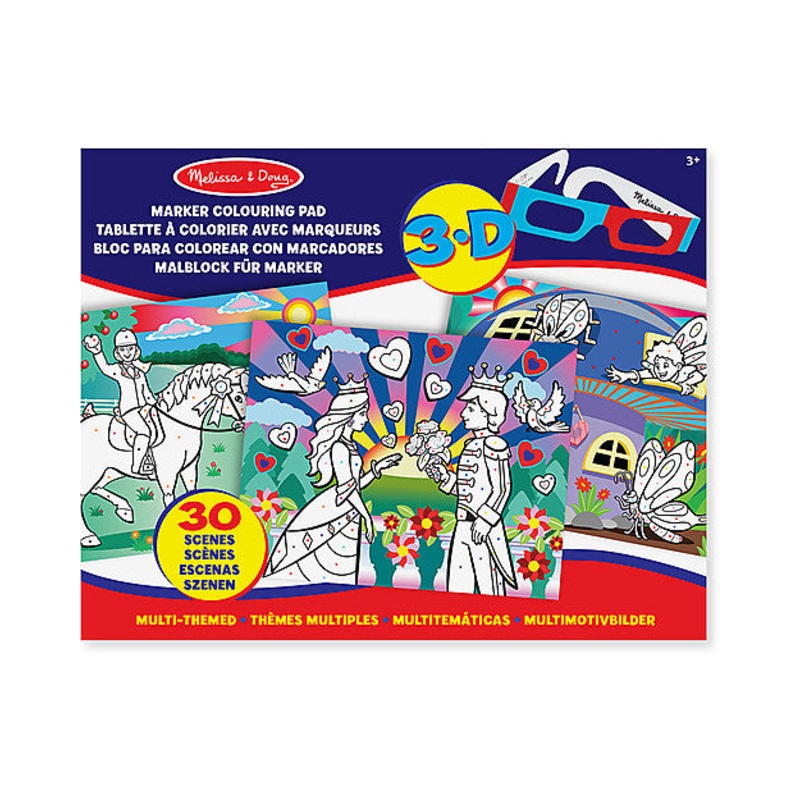 Pink Easy-to-See 3D Colouring Pad