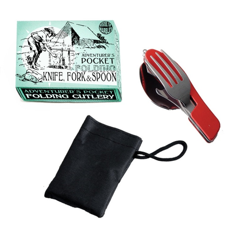 Pocket Knife, Fork, Spoon Set