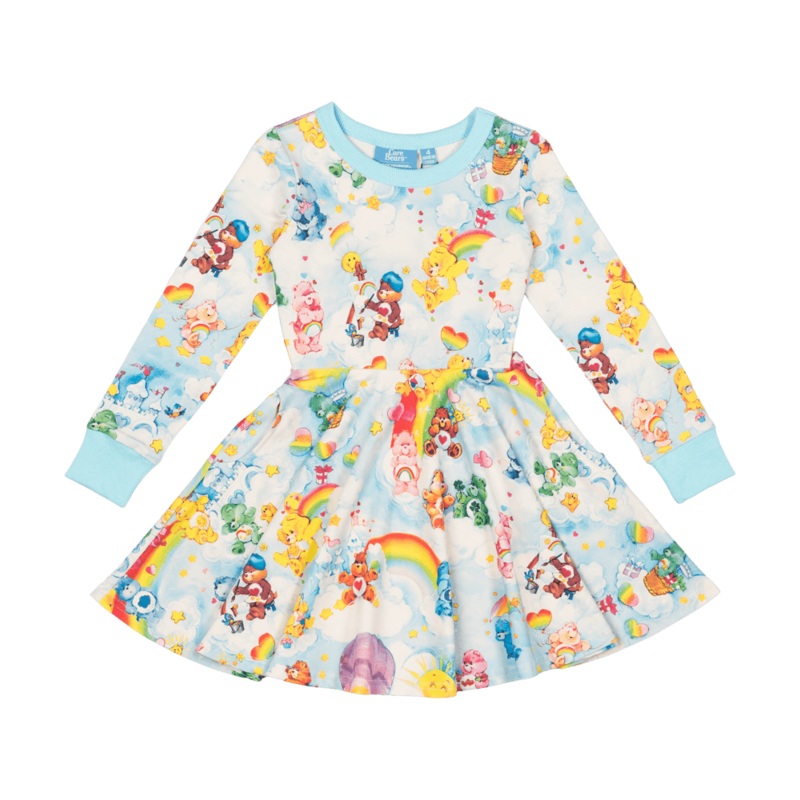 REACH FOR THE STARS LS WAISTED DRESS