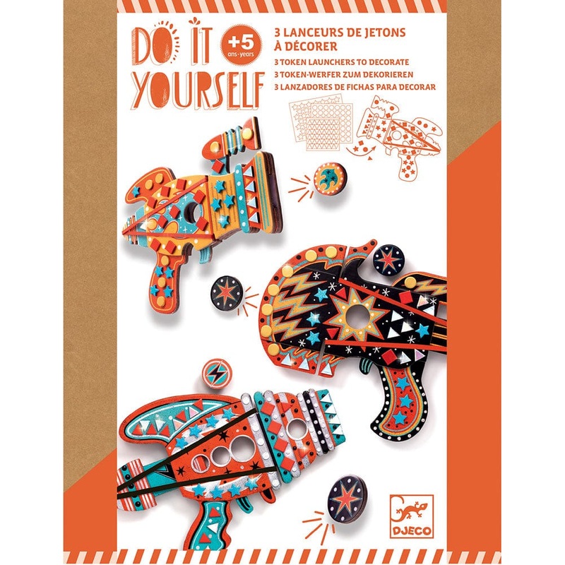 Djeco DIY Kosmik Token Launchers Kit – Art Kits for Kids