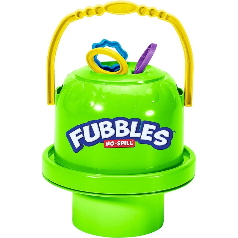 Fubbles No-Spill Big Bubble Bucket with Solution – Outdoor Toys for Kids