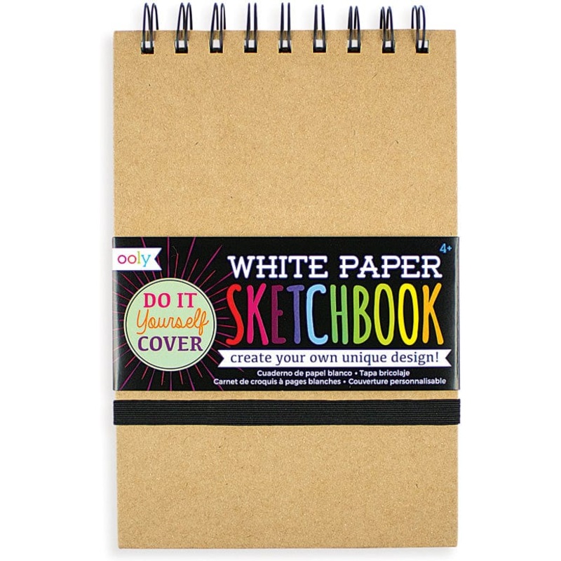 Ooly Small White Paper Sketchbook – Art Supplies for Kids