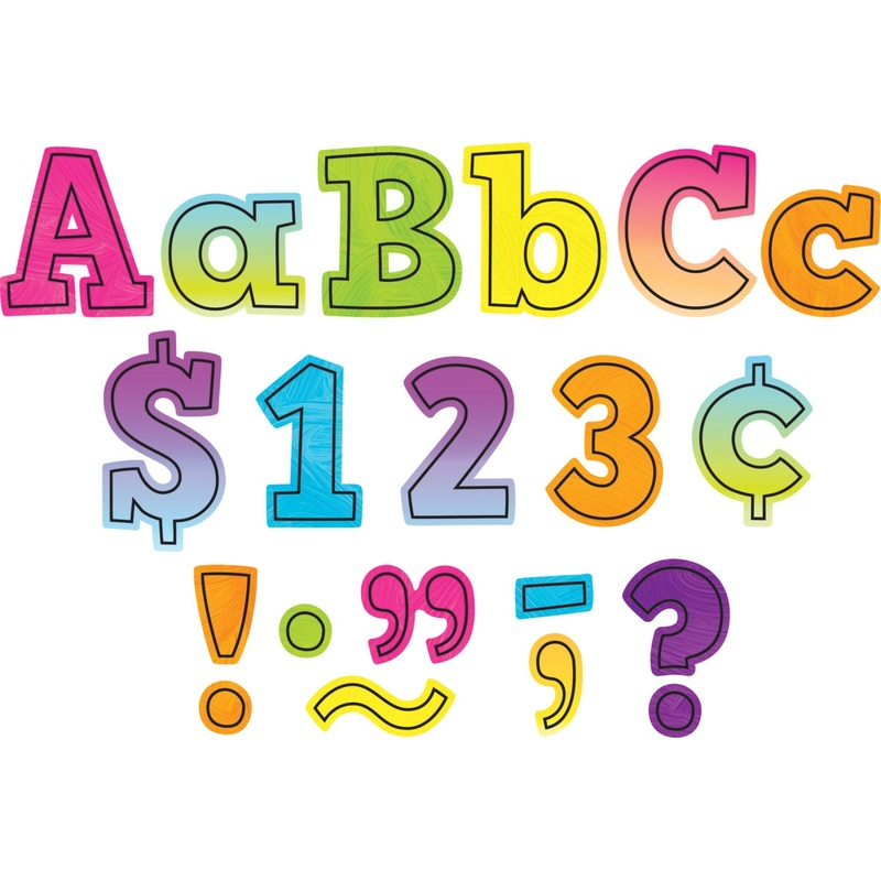 Teacher Created Resources Brights 4Ever Bold Block 4 Letters Combo Pack
