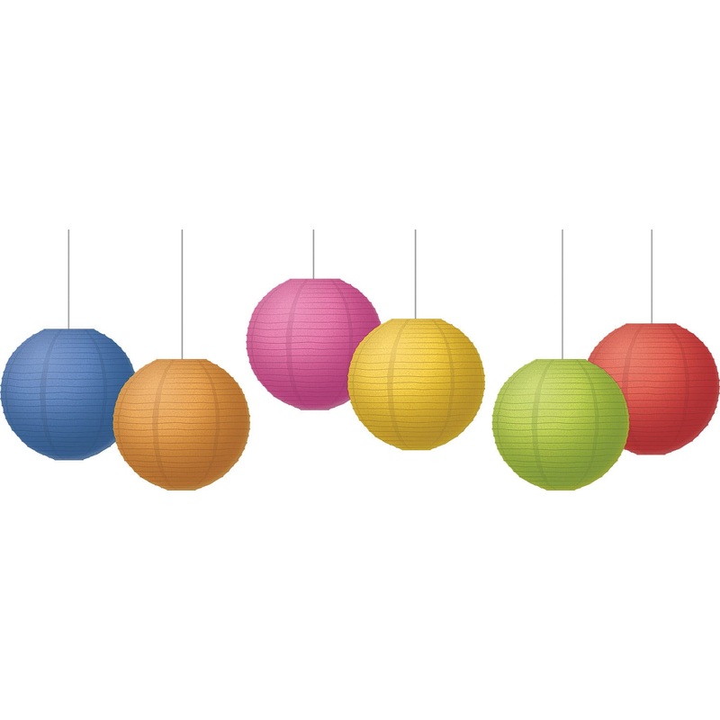 Teacher Created Resources Colorful 8 Hanging Paper Lanterns