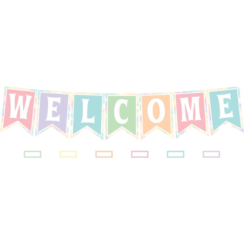 Teacher Created Resources Pastel Pop Pennants Welcome Bulletin Board