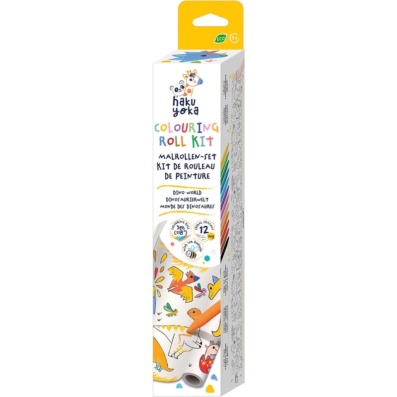 Haku Yoka Coloring Roll Kit Dino World