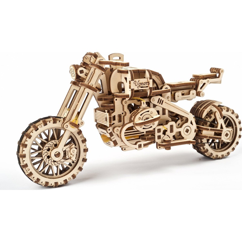Ugears Motorcycle Scrambler With Sidecar – Wooden Building Kits