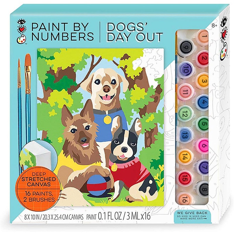 Bright Stripes iHeartArt Paint by Numbers – Dogs’ Day Out