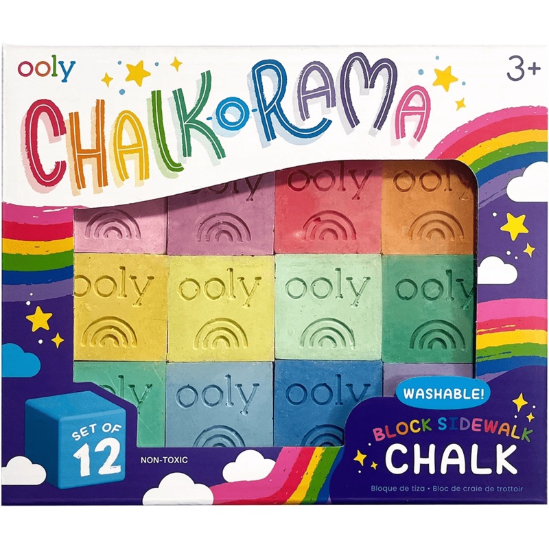 Chalk-o-Rama Block Sidewalk Chalk – 12 pk