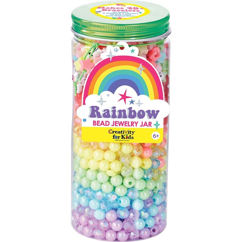 Bead Jewelry Jar – Rainbow