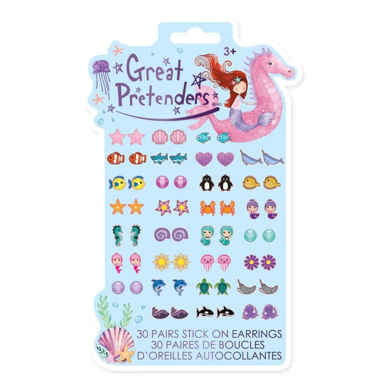 Mermaid Sticker Earrings – 60 Pcs Carded