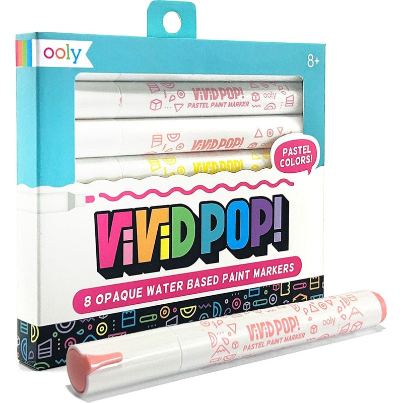 Vivid Pop! 8 Water Based Paint Markers – Pastel