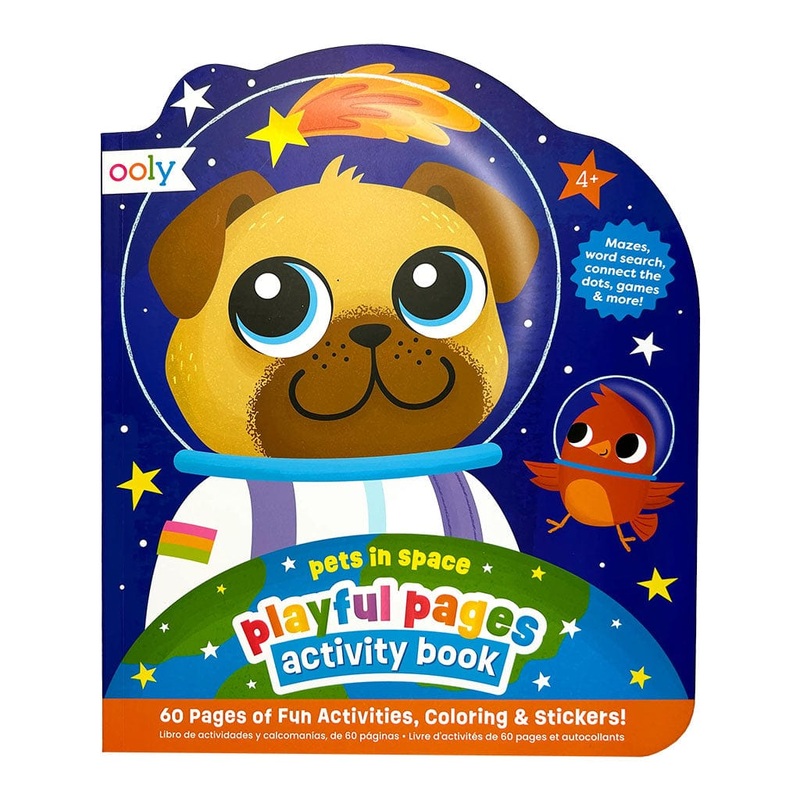 Playful Pages: Activity Book – Pets in Space
