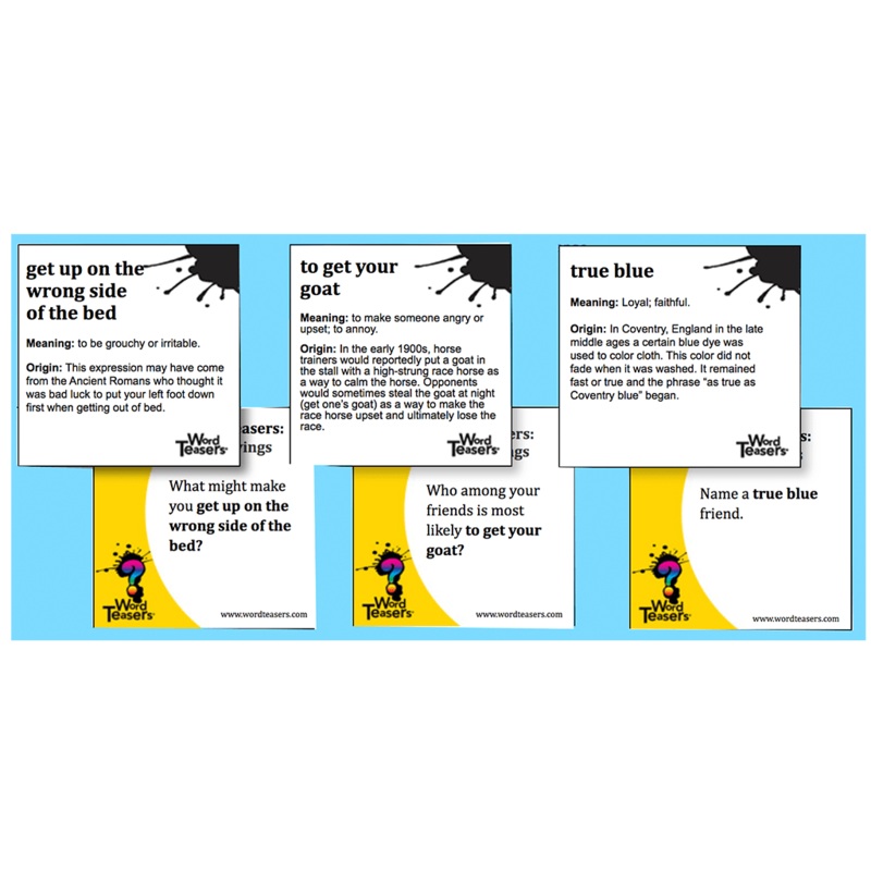 Word Teasers Funny Saying Cards