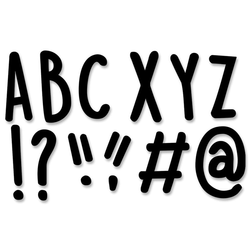 Casual Black 5 Designer Letters