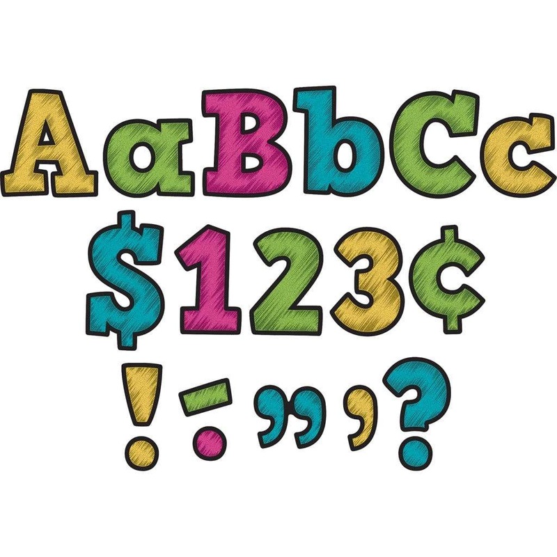 Chalkboard Brights 4” Letters