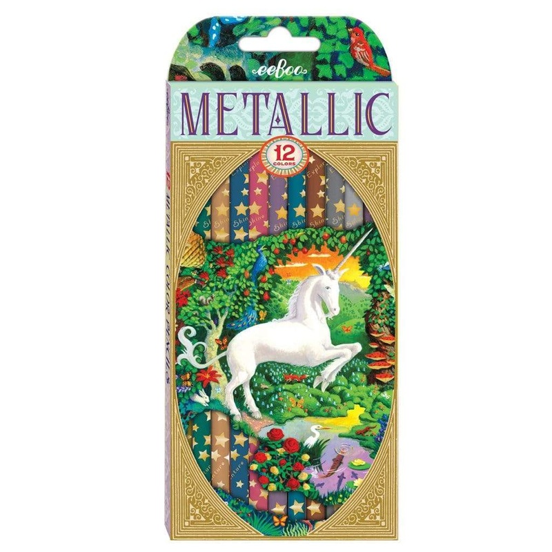 Unicorn – 12 Metallic Colored Pencils