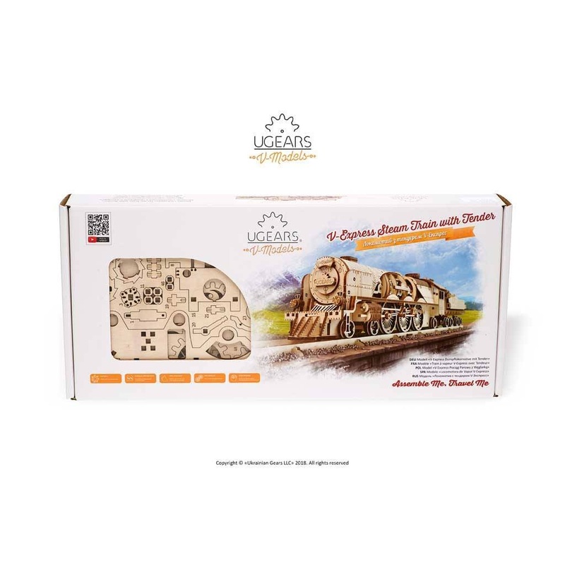 UGears V-Express Steam Train with Tender