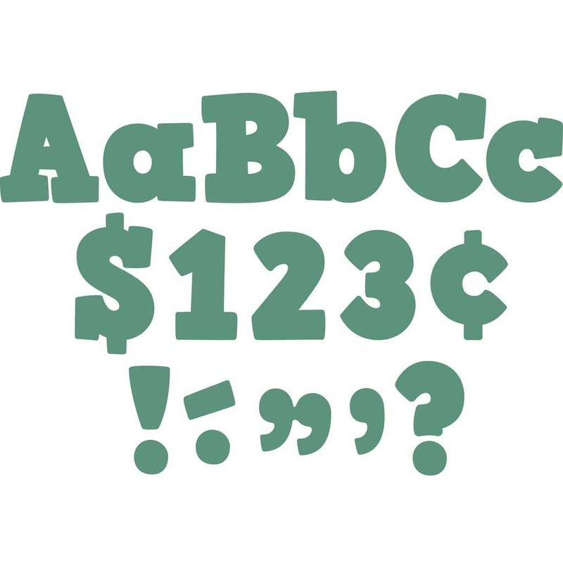 Teacher Created Resources Eucalyptus Green Bold Block 4 Letters