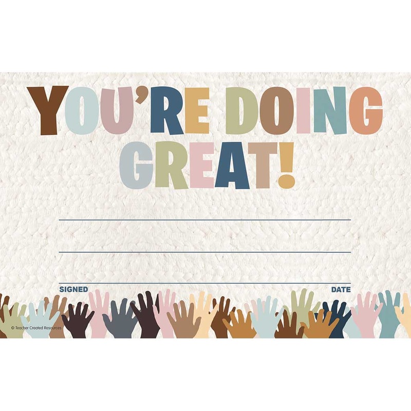 Teacher Created Resources Everyone is Welcome You’re Doing Great! Awards