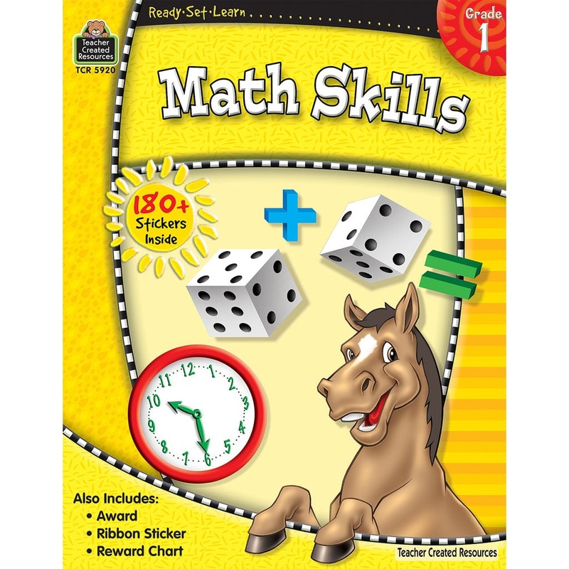 Teacher Created Resources Ready-Set-Learn: Math Skills Workbook – Grade 1