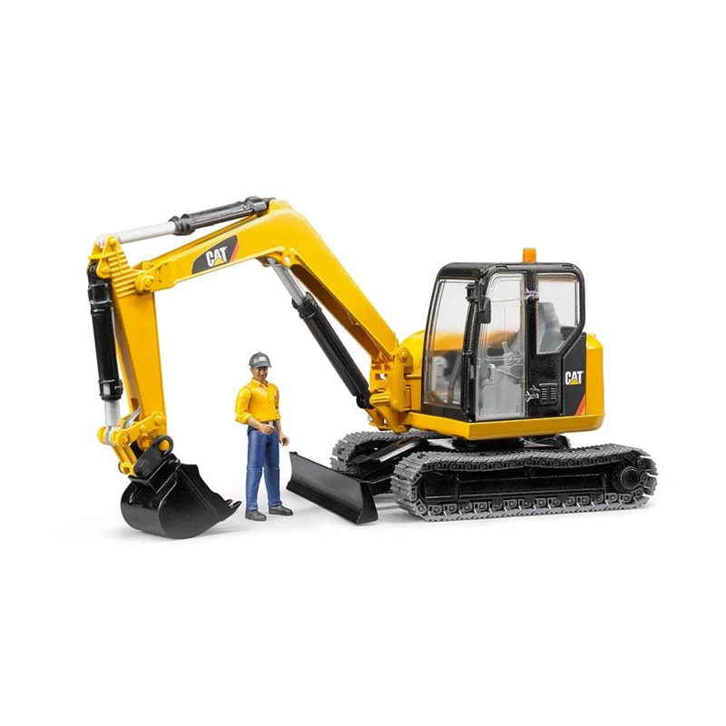 CAT Mini Excavator w/ Worker