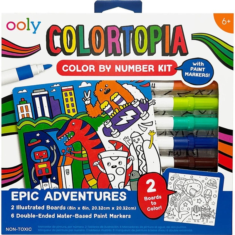 Colortopia Color By Number Paint Marker Kit – Epic Adventures